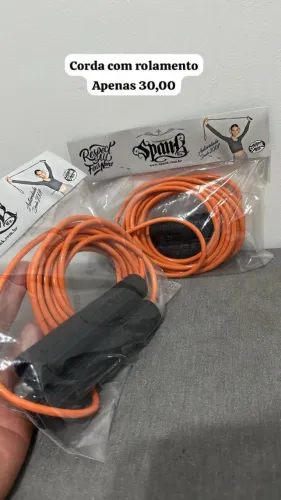 Corda Speed Crossfit Ajustável Com Rolamento - Laranja
