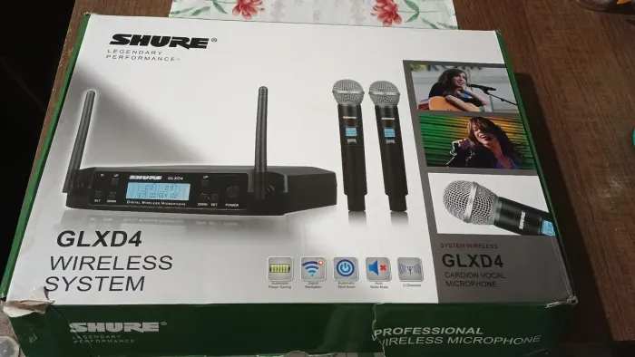 Microfone Shure sem fio GLDX4 - Excelente