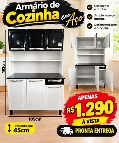 Organize sua cozinha, com esse armário incrível. 