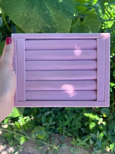 Bandeja Pequena Rolinho Para Anel 20 X 15 X 2,5 Cm - Veludo 