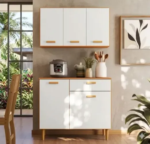 Kit Armário De Cozinha Ester Promoção