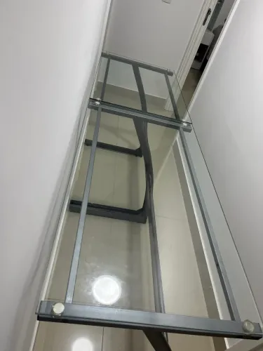 Vendo conjunto mesa escritorio de vidro 165