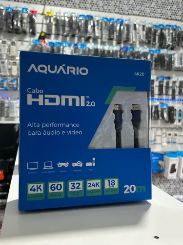 Cabo Hdmi 20 Metros - Compatível Proporção 21:9 Alta Resolução 4K