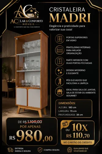CRISTALEIRA A PARTIR 850,00