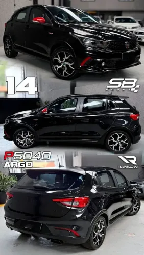Rodas Fiat Argo aro 14 diamantada com preto 4x98 novas