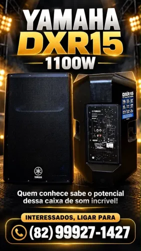 Caixa Ativa Yamaha DXR15 1100w (IMPECÁVEL)