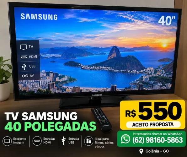 TV Samsung 40 Polegadas - R$ 550