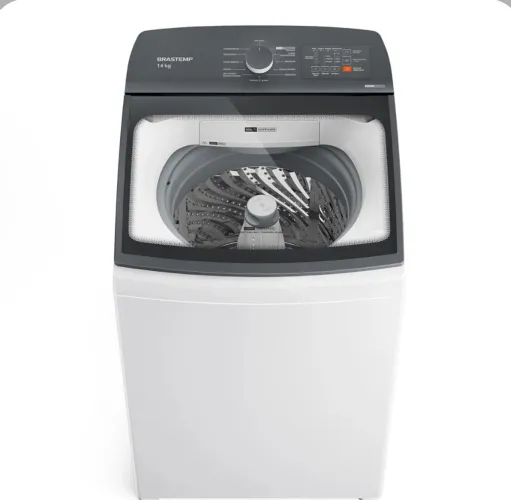 Máquina de lavar Brastemp 14 kg com defeito.