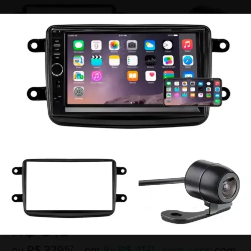Central Midia Para Renault Duster 2011 A 2021 Moldura Camera