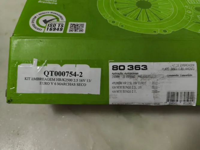 Vendo Kit de embreagem para HR ou Kia Bongo 6 Marchas..