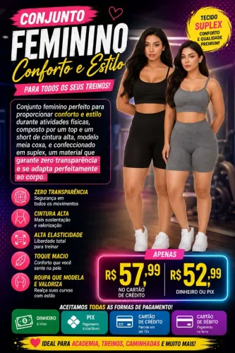 Conjunto fitness feminino