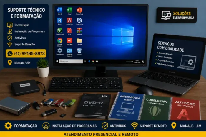 Formatação e Suporte Técnico de Informática