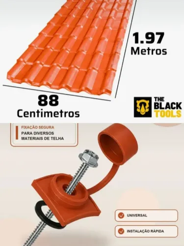 Telhas e parafusos