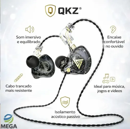 Fone de ouvido In-Ear QKZ AK6 Pro (novo)