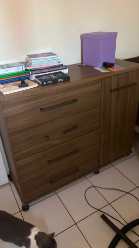 Cômoda 4 gavetas 1 porta