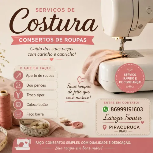 Consertos de Roupas e Costura em Piracuruca - PI