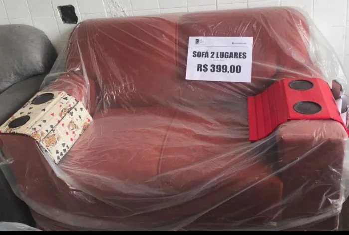 Sofá 2 lugares terracota mostruário FRETE GRÁTIS!