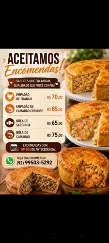Estamos Aceitando pedidos ( Empadão e Bôla)