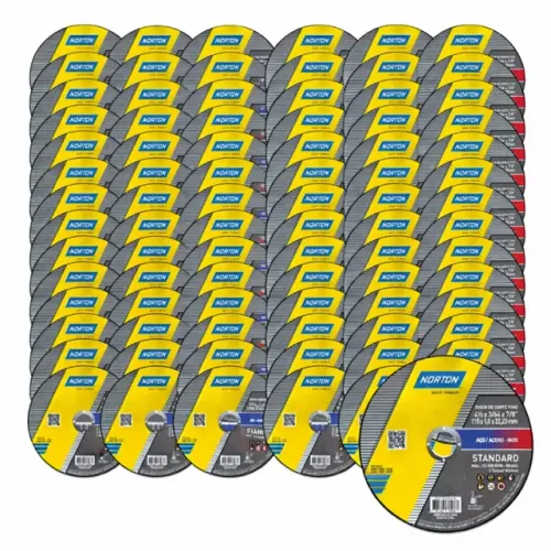 100 Discos Corte Fino 4 1/2 Atacado Promoção Envio Imediato Cinza-escuro