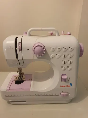 Mini máquina de costura portátil elétrica multifuncional 12 modos