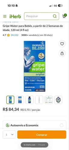Vendo Produto para cólica (bebê) Importado!