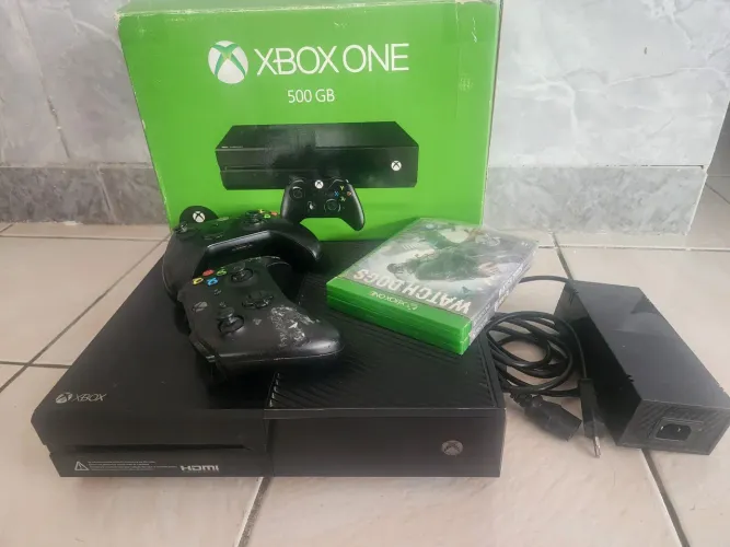 Xbox One fat (Com Defeito) + 2 Controles + Fonte + Caixa<br>