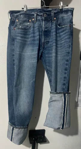 Levis 501 Selvedge Premium Calça jeans Vintage