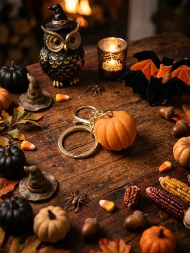 Chaveiro Halloween em biscuit