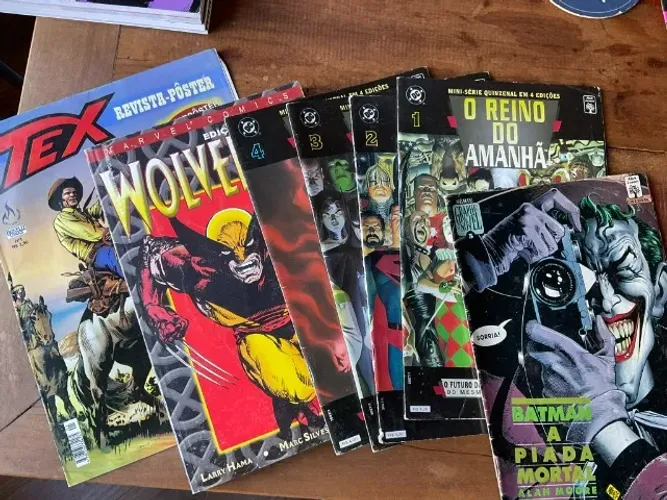 Lote Wolverine + Batman A Piada Mortal + Reino do Amanhã