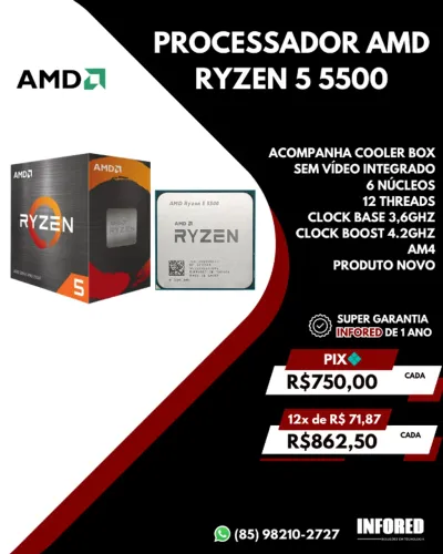 Processador AMD Ryzen 5 5500