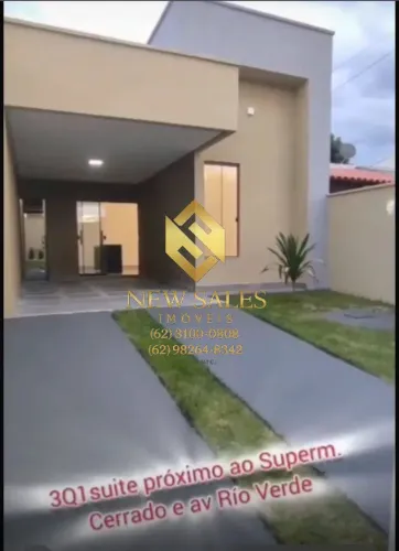 Casa- 3 quartos, 1 suíte, 125m², 2 vagas- Setor Garavelo