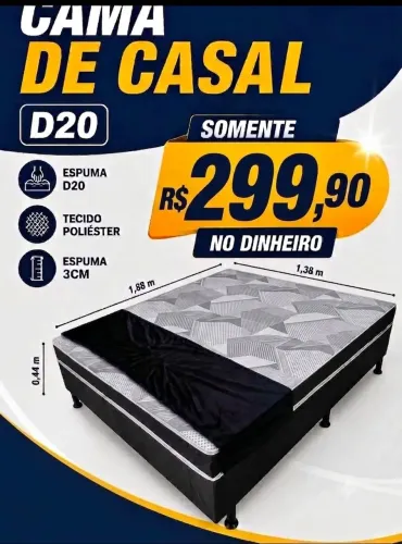 Cama box casal nova
