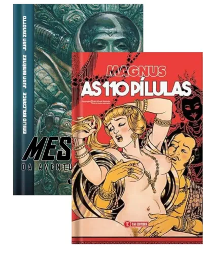 Kit MESTRES DA AVENTURA E FICÇÃO + AS 11O PÍLULAS. Novos.