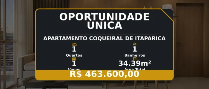Invista em qualidade de vida: apartamento no Coqueiral de Itaparica!
