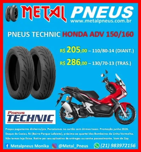 Pneu Moto Technic Honda ADV 150/160 - Novos Com Garantia