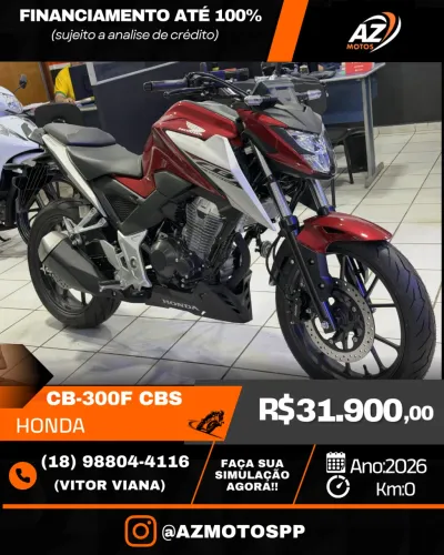 Honda CB 300F CBS 2026 0KM