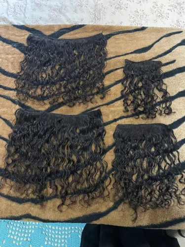 4 Telas de Cabelo Cacheado Humano 