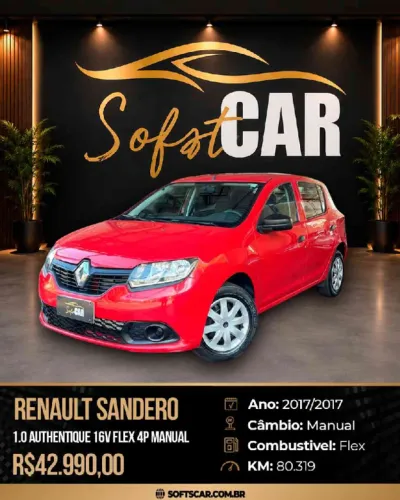 Renault Sandero Authentique Flex 1.0 12V 5P 2017