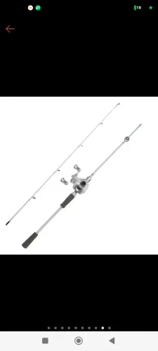 Kit Pesca esportiva: Carretilha Perfil baixo 17+1 Rolamentos, Drag de 10kg + Vara de 1.80
