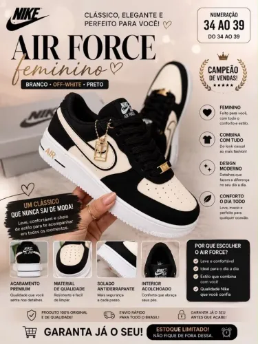 TENIS NIKE AIR FORCE FEMININO.