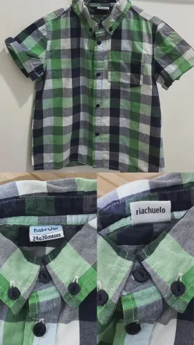 Blusa xadrez infantil 