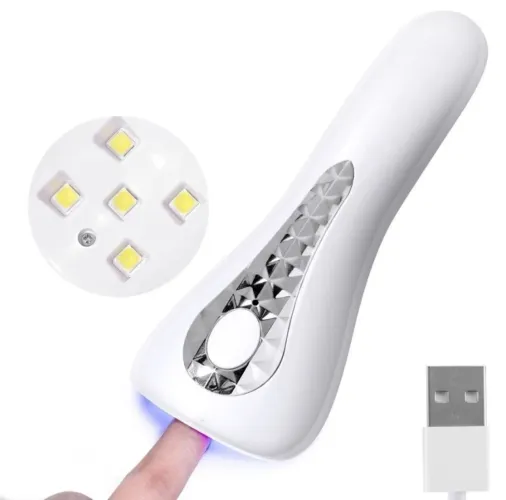 Mine cabine led UV portátil para secagem de unhas de gel esmaltes estufa 18W 5 Leds Q5