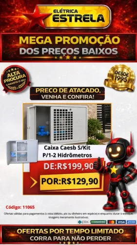 Caixa Caesb Sem Kit P/ 1-2 Hidrômetros - Oferta Especial Elétrica Estrela