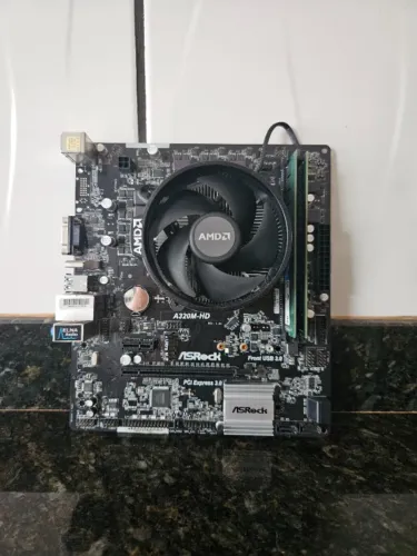 Placa Mãe A320M + Ryzen 5 3600 + 16GB DDR4