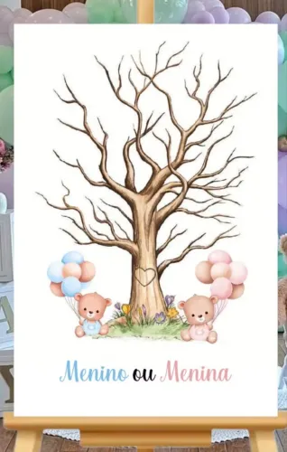 Quadro Chá Revelação Decoração 