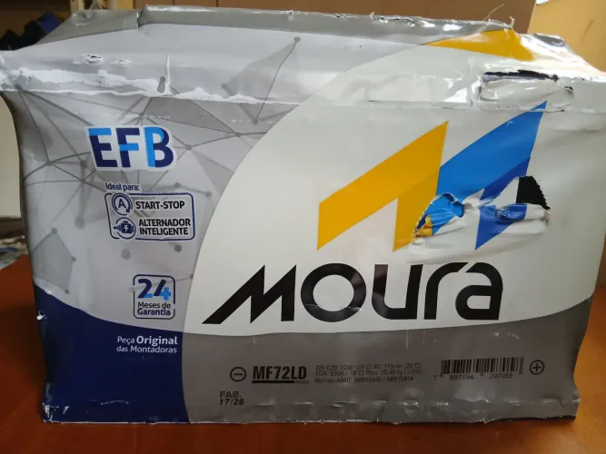 BATERIA AUTOMOTIVA MOURA START STOP -TECNOLOGIA EFB - 12V 72Ah - MF72LD