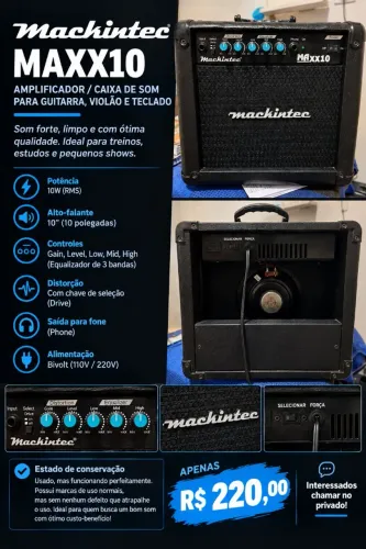 Amplificador Mackintec MAXX10 10W - Usado, em ótimo estado ?