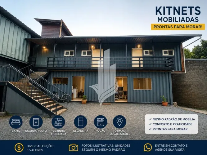 Kitnets mobiliadas para locação