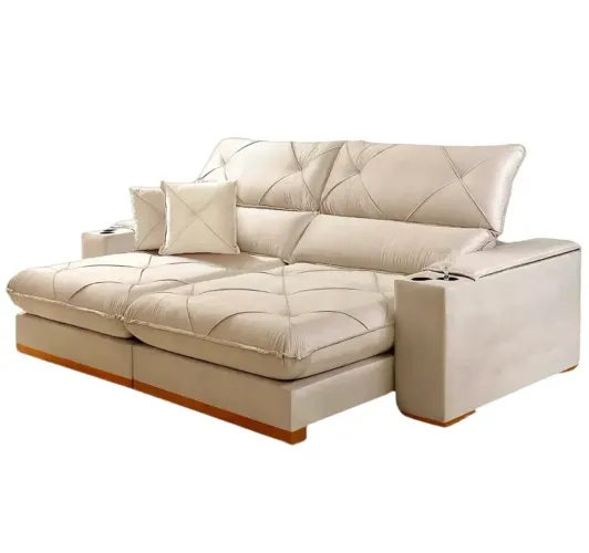 Sofá Retrátil e Reclinável 250cm California c/Molas Ensacadas p87