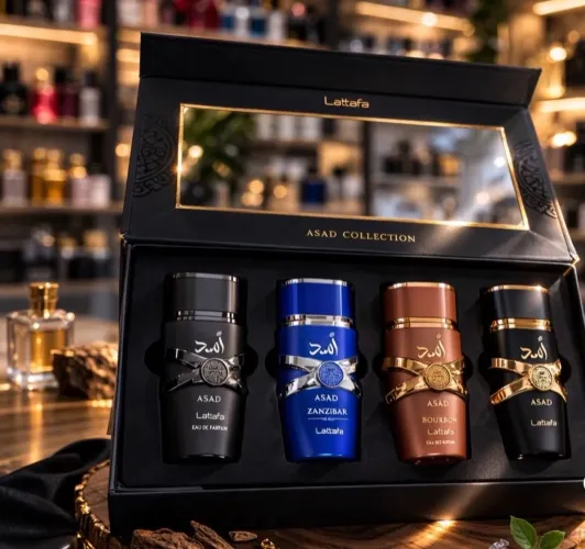 Kit Lattafa Asad Collection Masculino - Eau de Parfum 4x25ml Kit